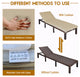 Costway 2PCS Outdoor Rattan Lounge Chair Chaise Recliner Adjustable Cushioned