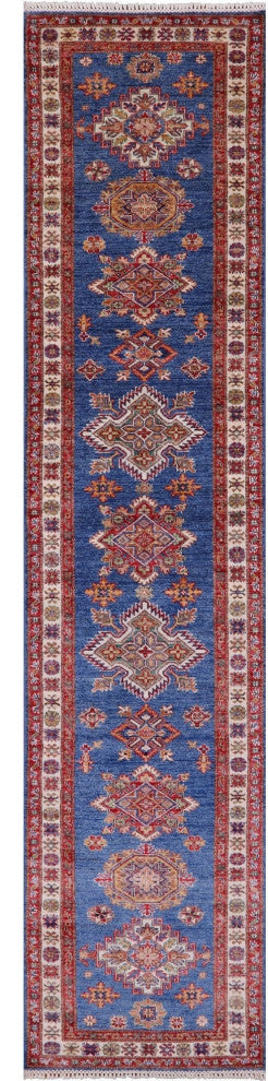 Runner Handmade Super Kazak Wool Rug 2' 9" X 12' 5" Q11233