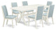 7-Piece Set, Table and 6 Chairs, Linen Fabric, Medium Size Table
