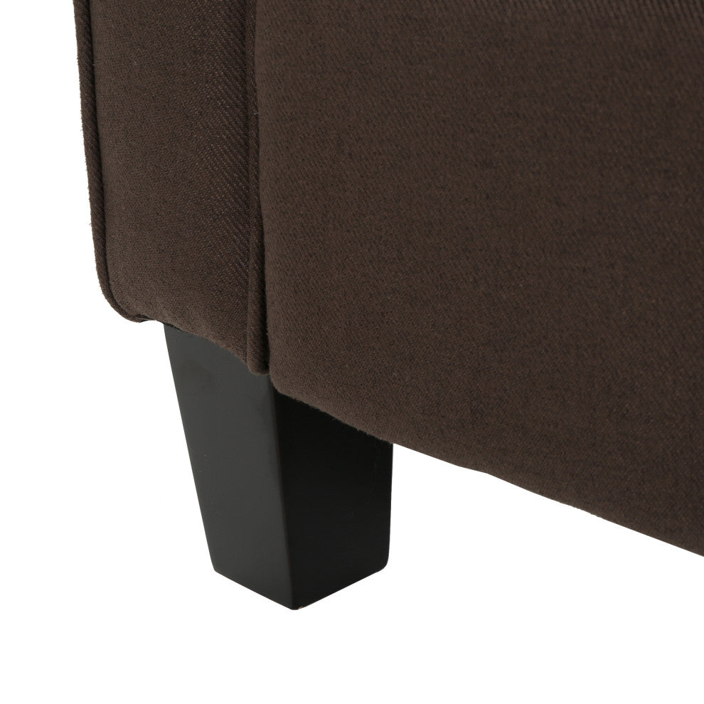GDF Studio Thelma Traditional Fabric Recliner, Coffee