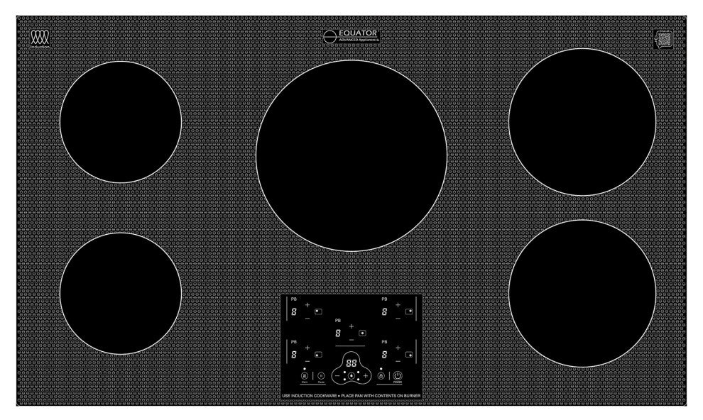 Conserv 36" Built-in Induction Cooktop 5 Burner 220V