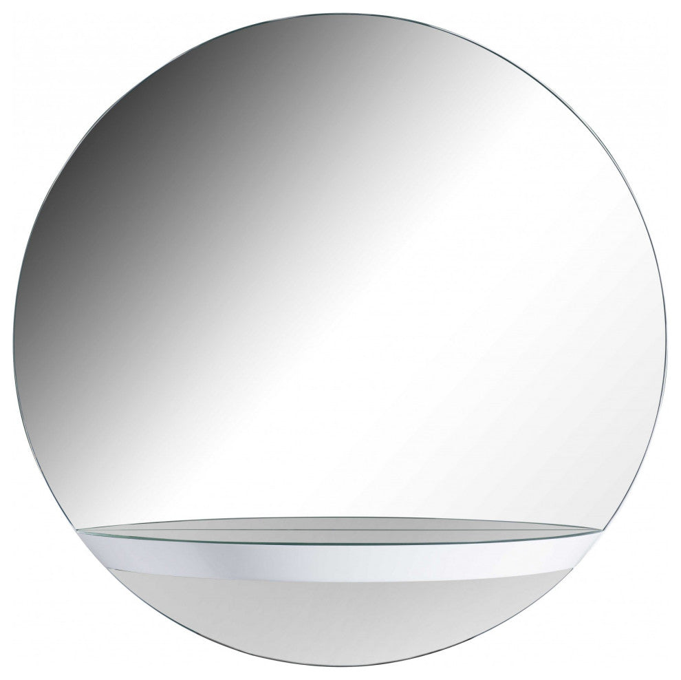 47" X 15" X 47" Gloss White Glass Mirror