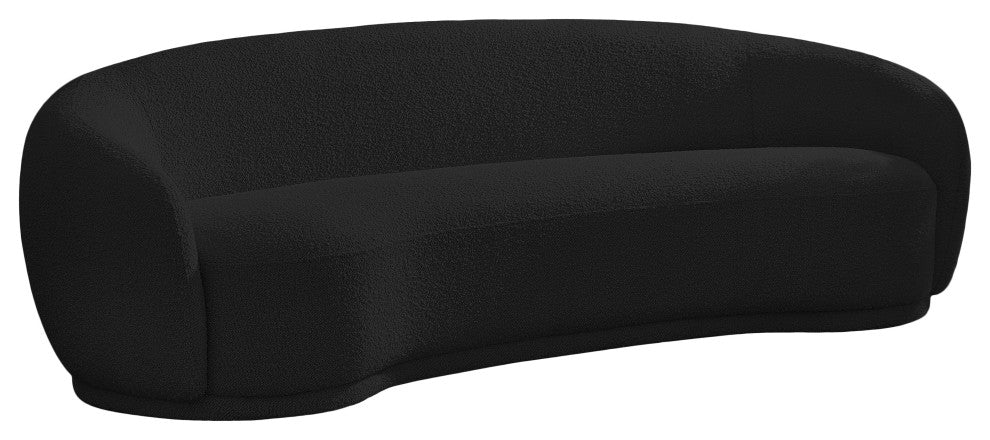Hyde Boucle Fabric Upholstered, Black, Sofa