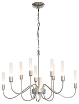 Lisse 10 Arm Chandelier, Sterling Finish