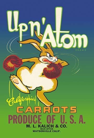 Up N' Atom California Carrots - Gallery Wrapped Canvas Art 28" x 42"