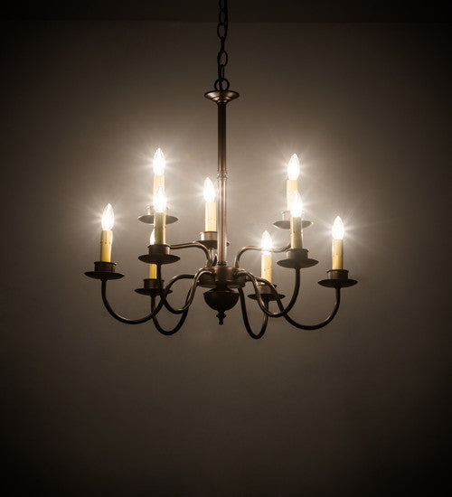24 Wide Ean 2 Tier 9 LT Chandelier