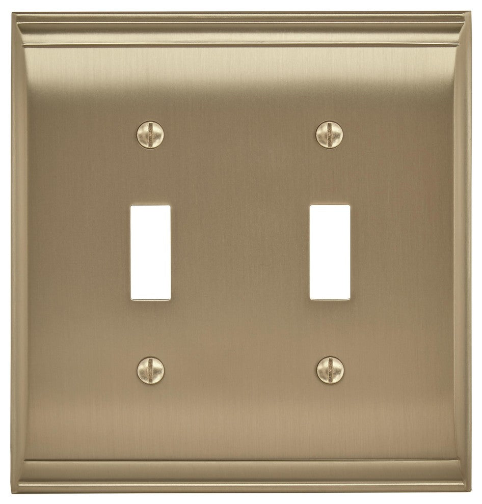 Amerock 2 Toggle Wall Plate, Golden Champagne