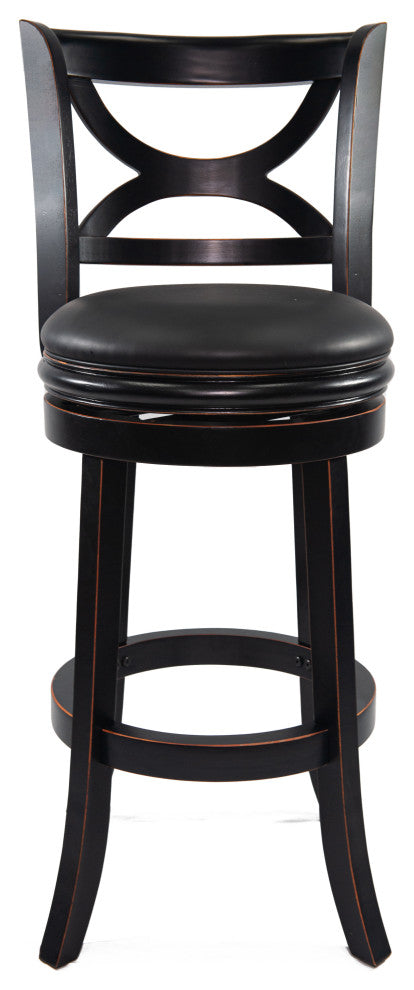 29" Florence swvl stool [black sandthru]
