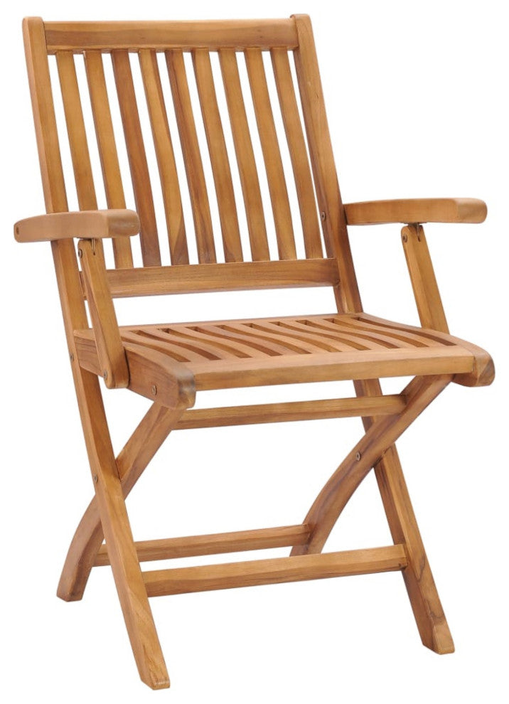 Vidaxl Folding Garden Chairs 2-Piece Set Solid Teak Wood