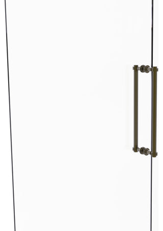 Contemporary 18" Dotted Accent Back to Back Shower Door Pull, Antique Brass