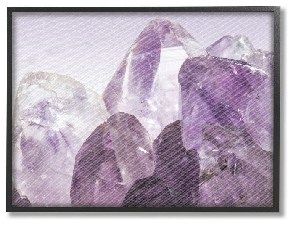 Amethyst Crystal Mountains Close Up Photograph II Framed Giclee Art, 16"x20"