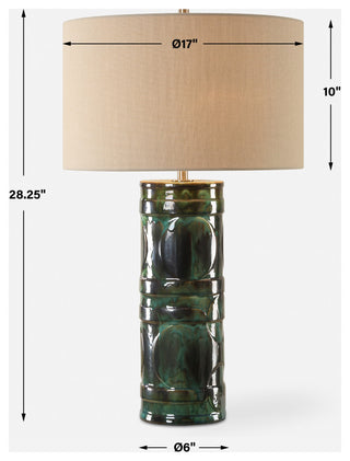 Uttermost Loch Green Glaze Table Lamp