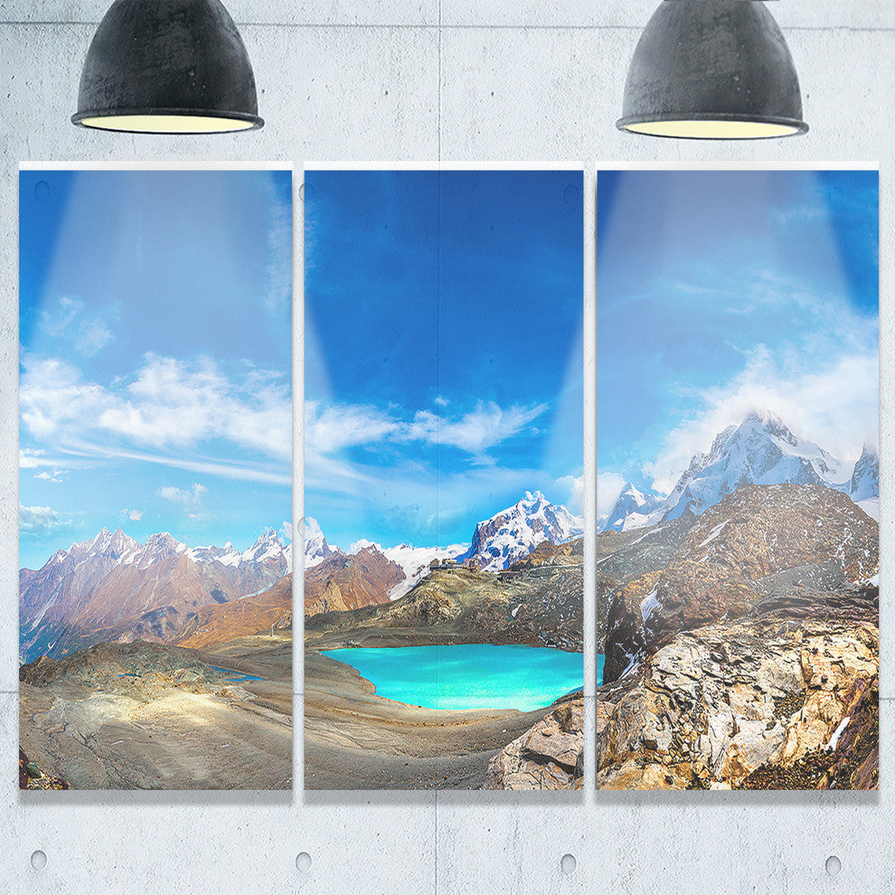 "Enchanting Swiss Alps Mountains" Metal Wall Art, 3 Panels, 36"x28"
