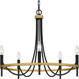 Quoizel LGR5026 5 Light 26"W Taper Candle Style Chandelier - Matte Black