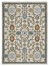 Keller Traditional Floral Ivory/ Multi Area Rug, 7'10" x 10'10"