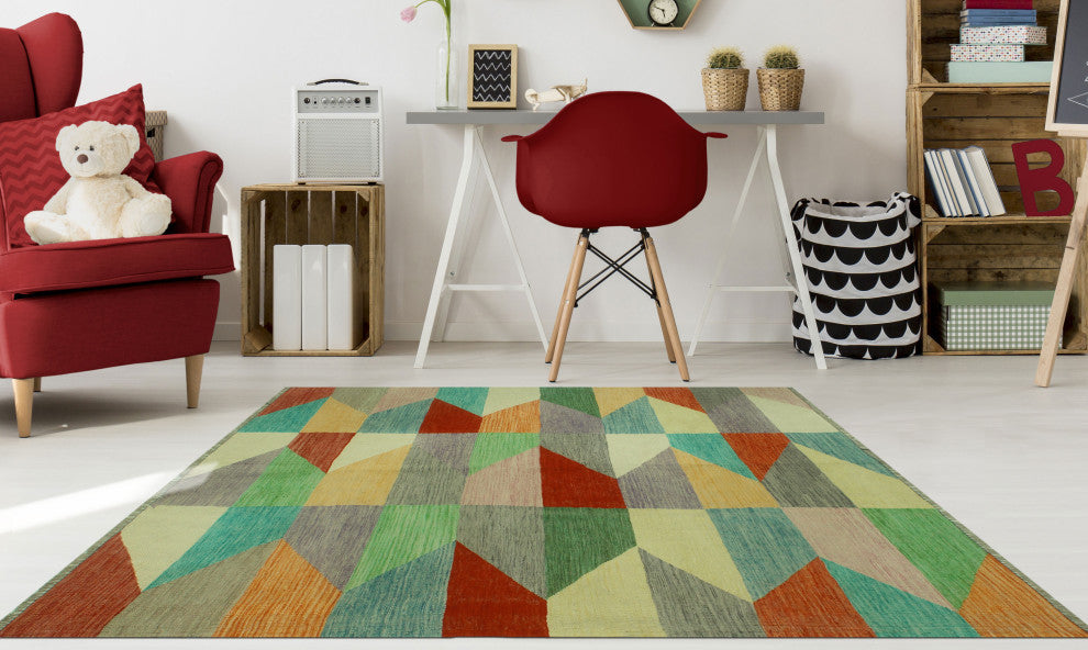 Winchester Kilim Jemima Rusty-Red/Ivory Rug, 5'0x6'6