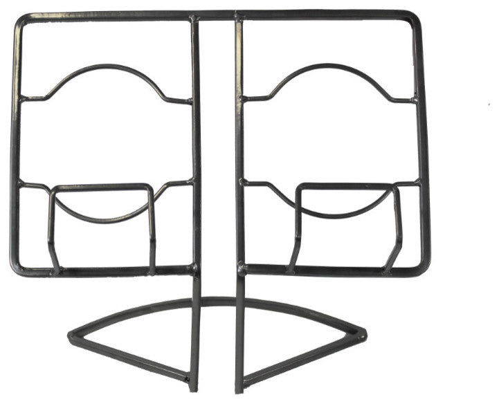 Benzara Modern Design Metal Cook book Holder, Silver