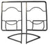Benzara Modern Design Metal Cook book Holder, Silver