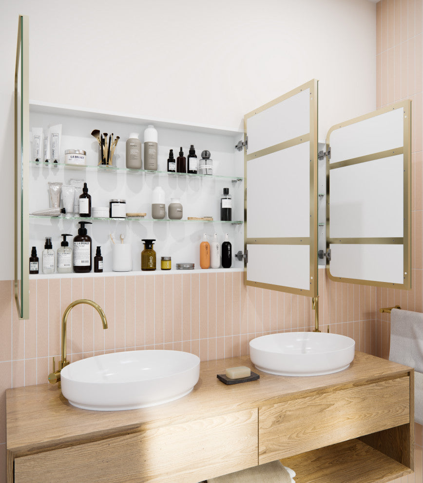 Medicine Cabinets, Satin Brass