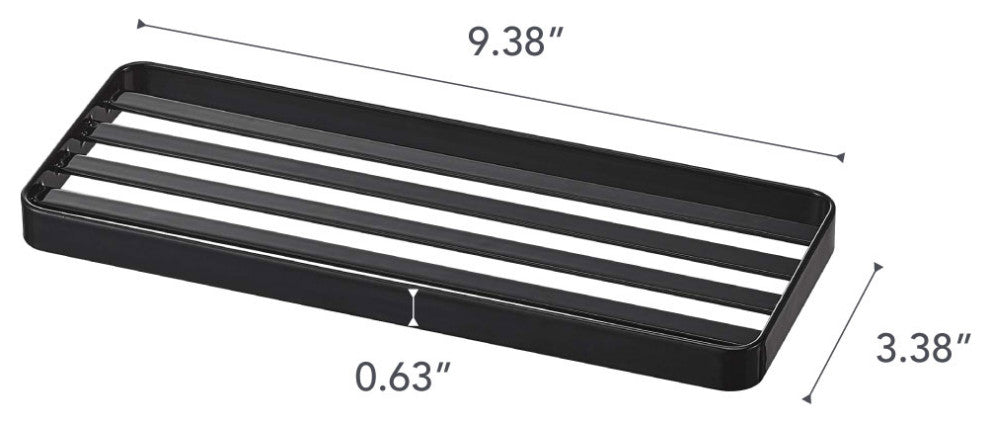 Tower Bathroom Tray, Black