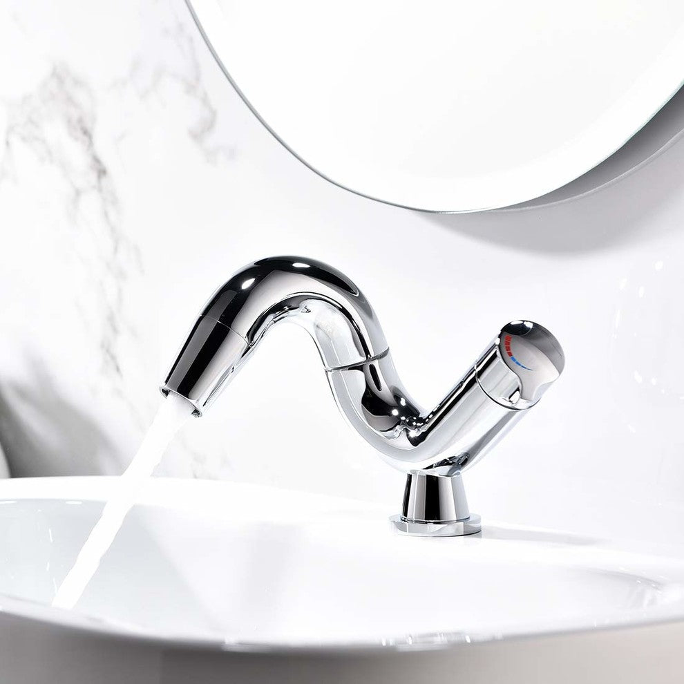 Sestos Deck Mounted Bathroom Sink Faucet
