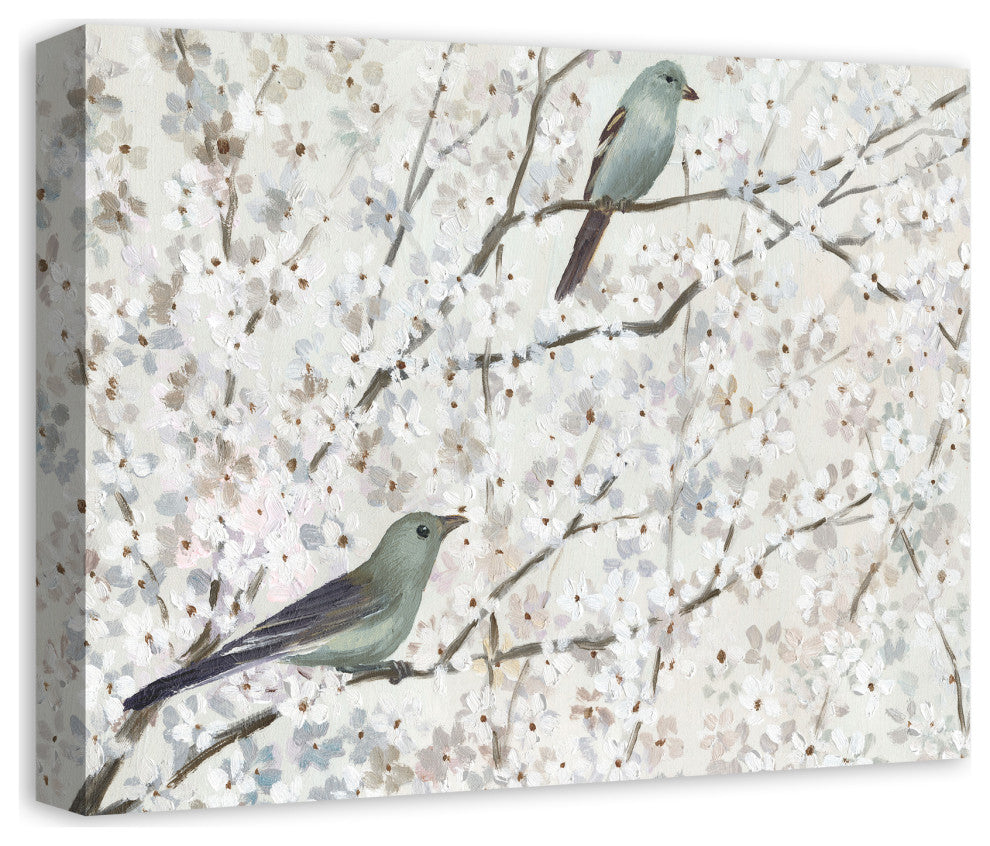 Blossoms Birds 16x20 Canvas Wall Art