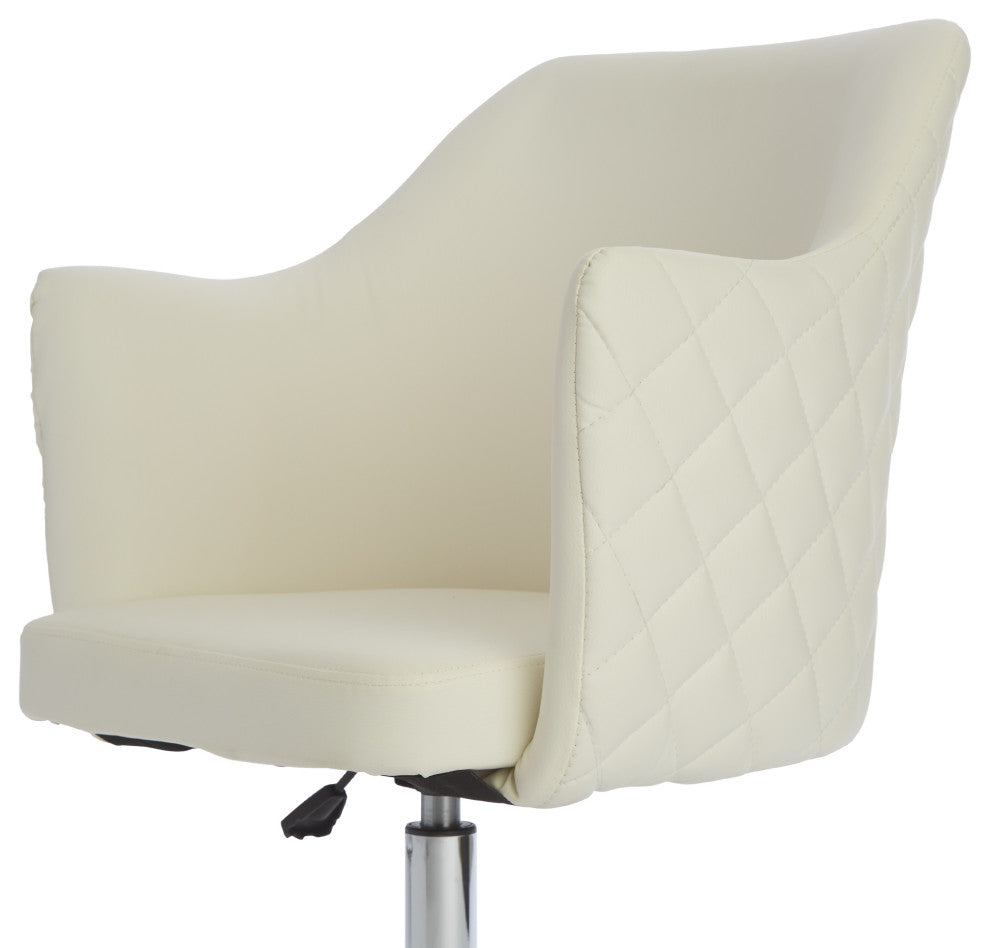 Coco Quilted Vanity Chair, White