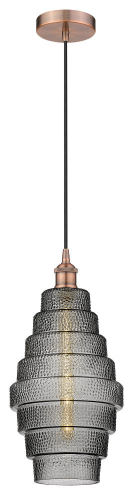 Innovations 616-1P-AC-G673-8-LED 1-Light Mini Pendant, Antique Copper