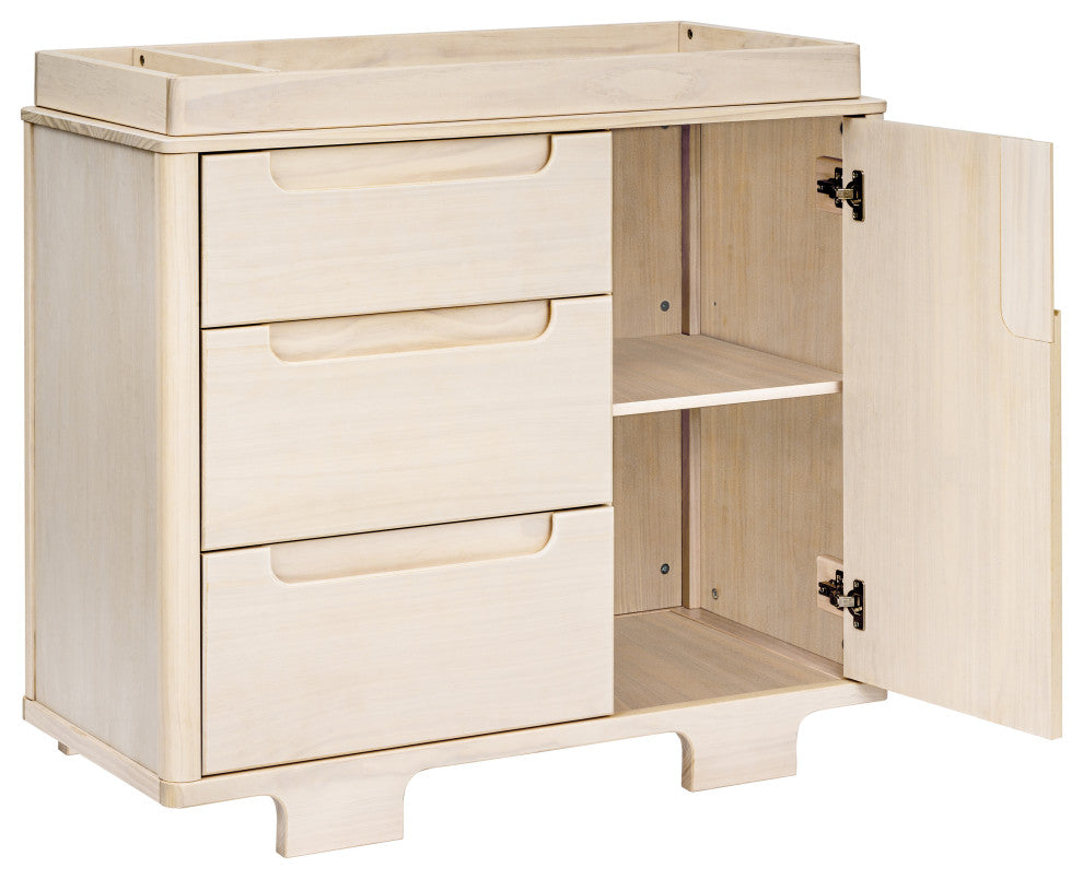 Yuzu 3-Drawer Changer Dresser, Washed Natural