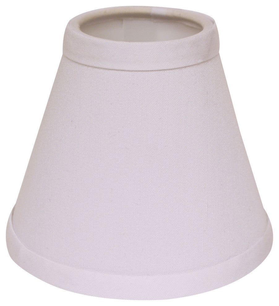 5" White Set of 6 Chandelier No Slub Lampshades