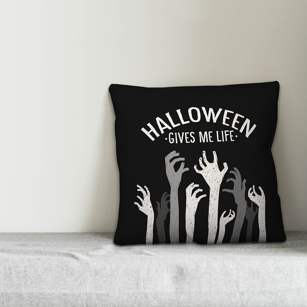 Halloween Hands 16"x16" Throw Pillow Cover