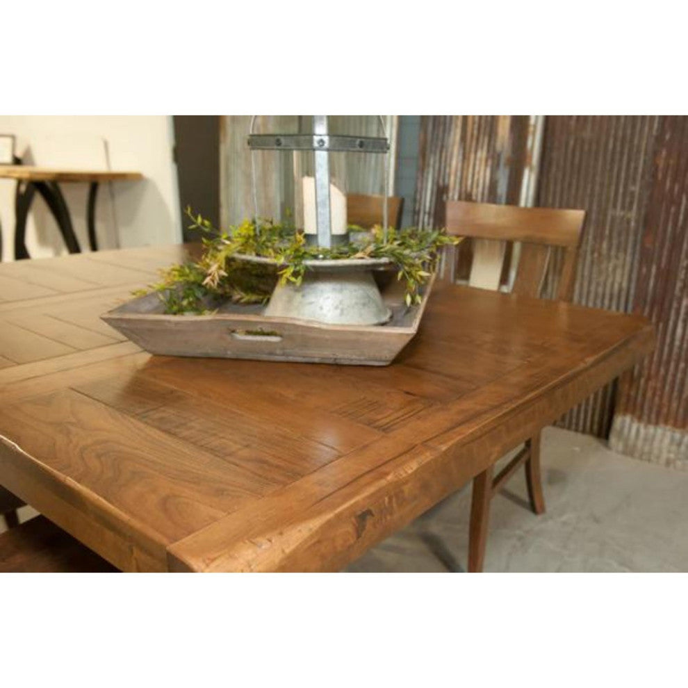 Bennet Square Extendable Dining Table, Rustic Cherry Wood, 54x54 2 Mid