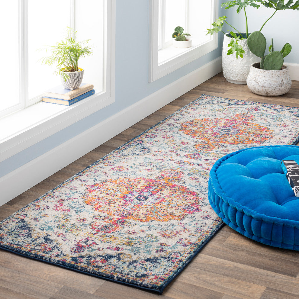 Harput Traditional Saffron, Light Gray Area Rug, 2'7"x7'3" Runner