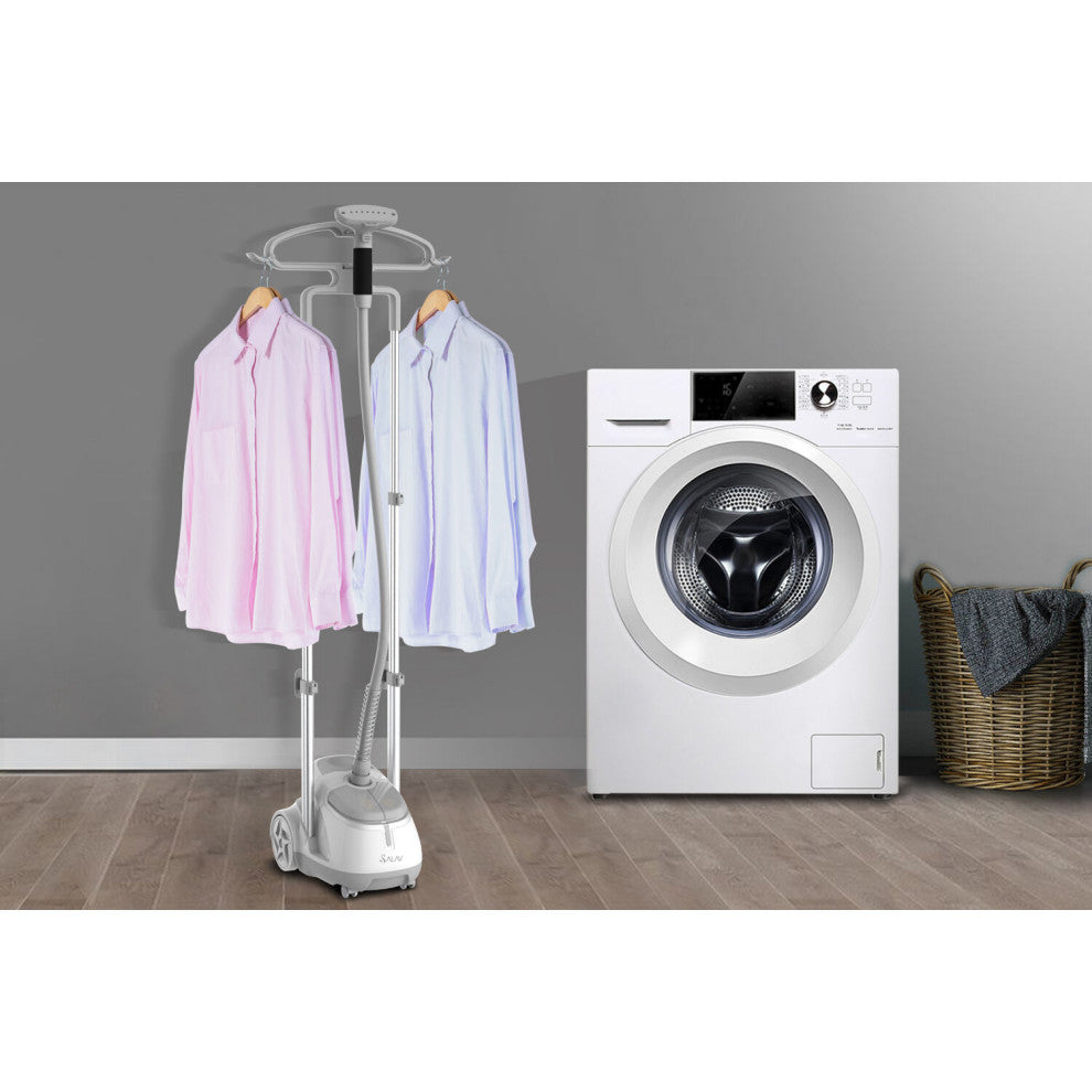 Professional Garment Steamer With Food Pedals, Silver