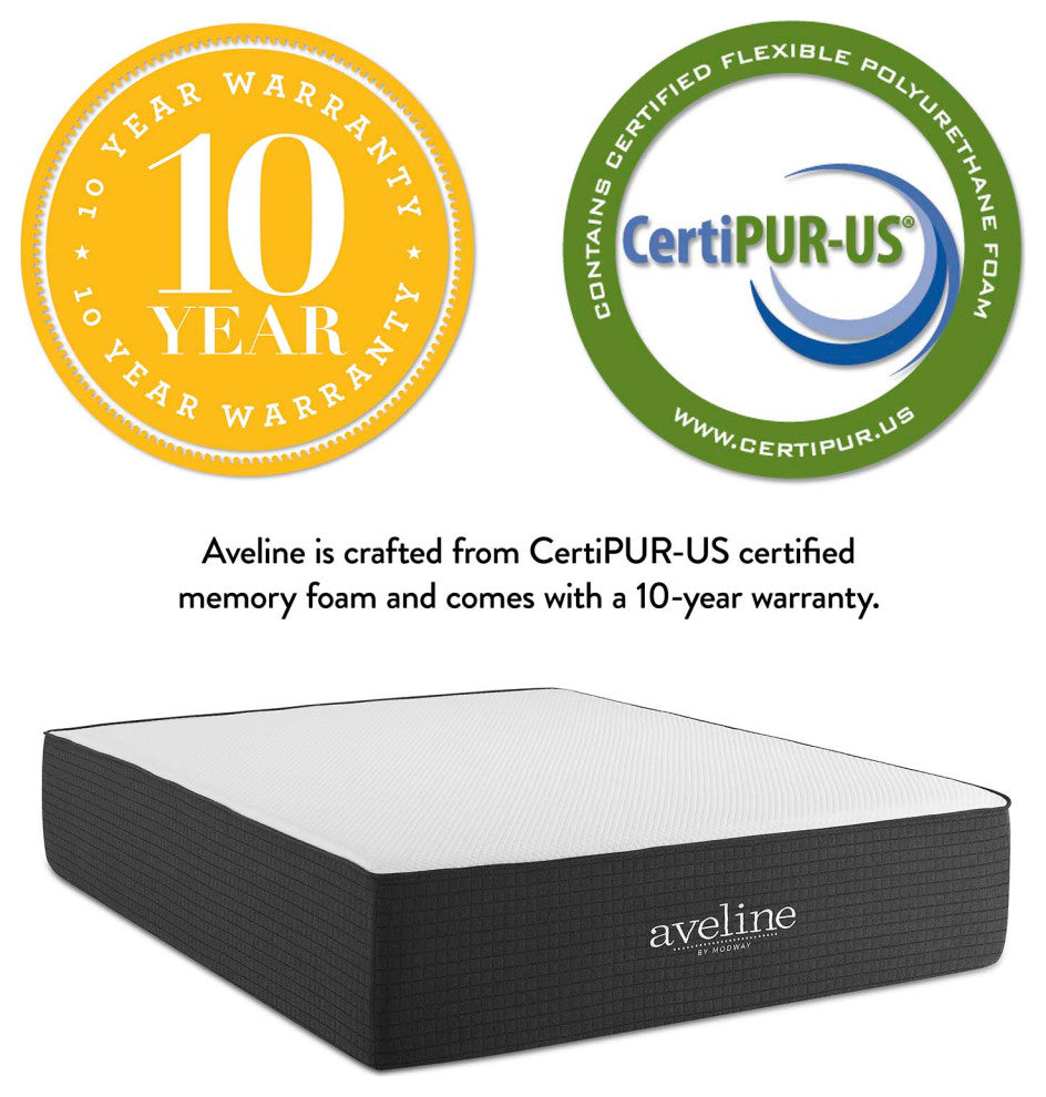 Aveline 16" Memory Foam Queen Mattress, White