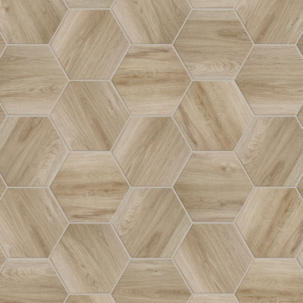 Natura Hex Camel Porcelain Floor and Wall Tile