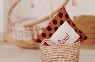 Halloween Boo Dots Accent Pillow With Removable Insert, Harvest Orange, 26"x26"