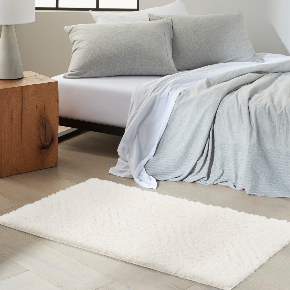 Calvin Klein Surfaces 2' x 3' Ivory Shag Indoor Area Rug