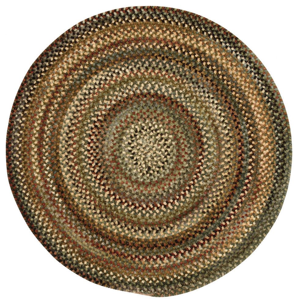 Capel Eaton Green 0442_200 Braided Rugs - 9' 6" Round