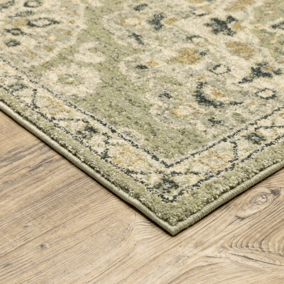 Oriental Weavers Florence Indoor Rug Sage/ Ivory 2'3" X 7'6"
