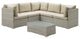 Repose 6 Piece Outdoor Patio Sunbrella Modern Sectional Set