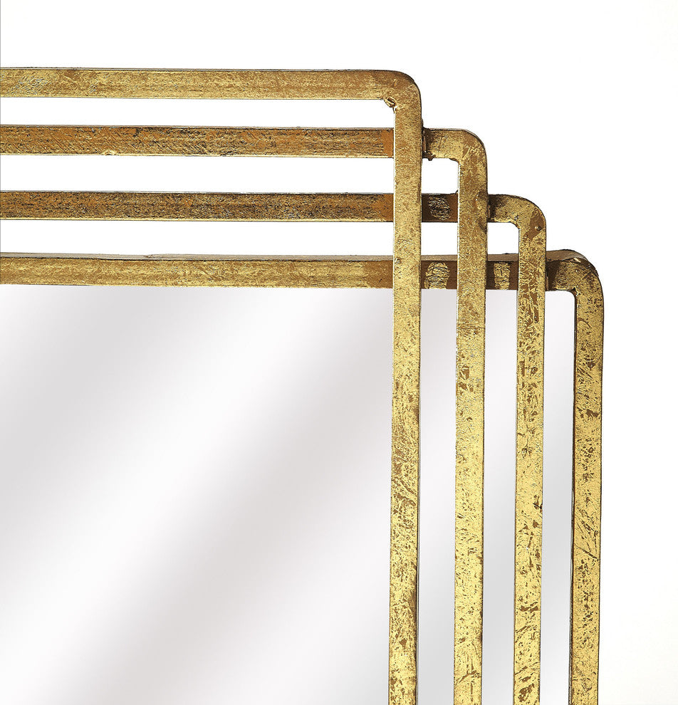 Uptown Gold Rectangular Wall Mirror, 4436226