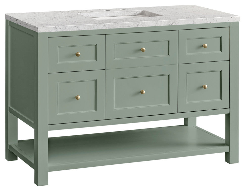 Breckenridge 48" Single Vanity, Smokey Celadon,  Eternal Jasmine Pearl Top