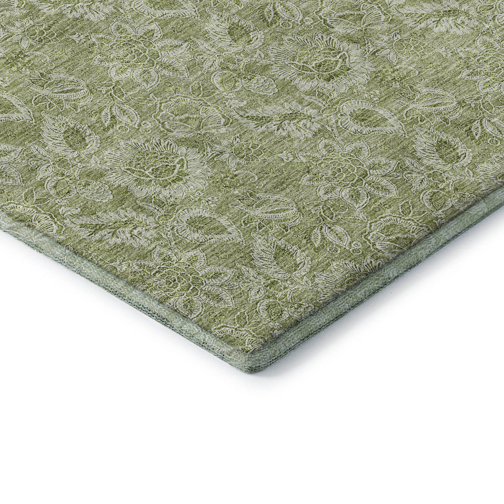 Premium Machine Washable Mayfield AMF662 Aloe 2'3" x 7'6" Runner Rug