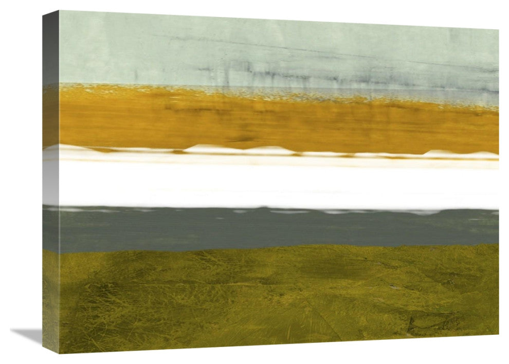 "Abstract Stripe Theme Yellow And White" Fine Art Print