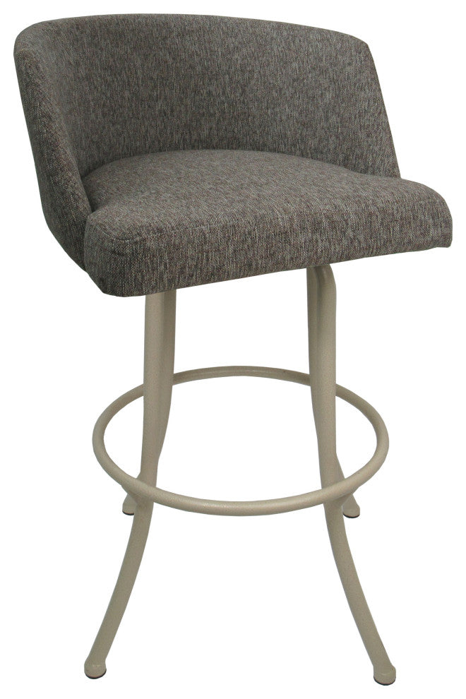Swivel Counter Metal Pub Set - Joey Stools 26" or 30", Mojave Grey - Beige, 30", Crackle