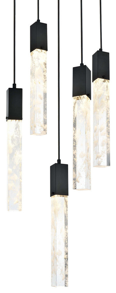 Elegant Lighting 2089D20 Aurora 20"W Crystal Chandelier - Black