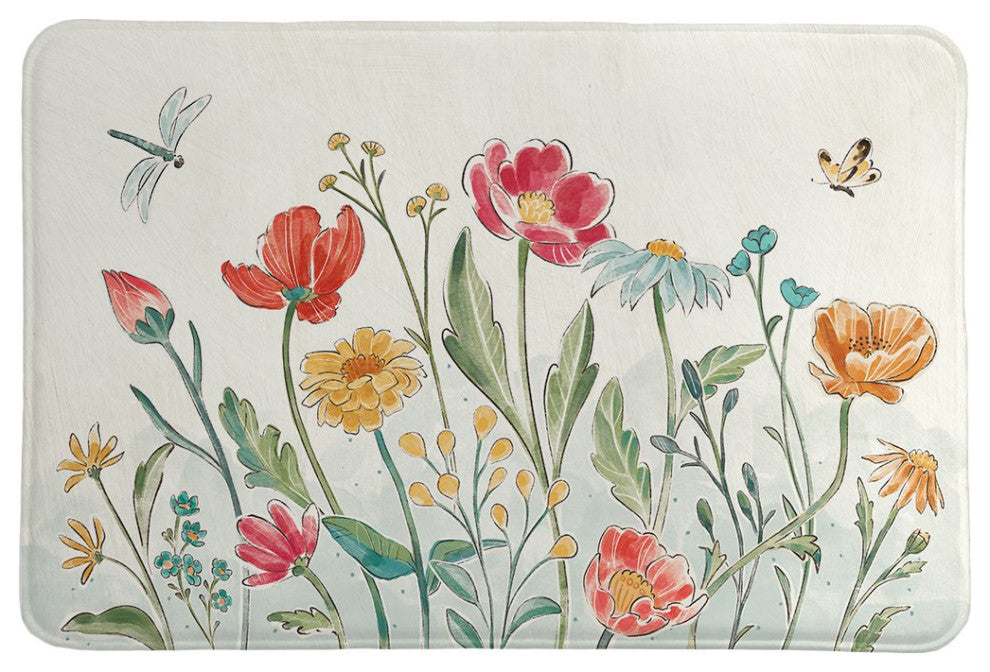 Laural Home Boho Field Memory Foam Rug