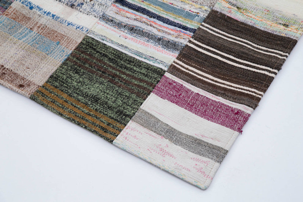 Rug N Carpet - Handmade Anatolian 6' 7'' x 9' 9'' Vintage Patchwork Kilim Rug