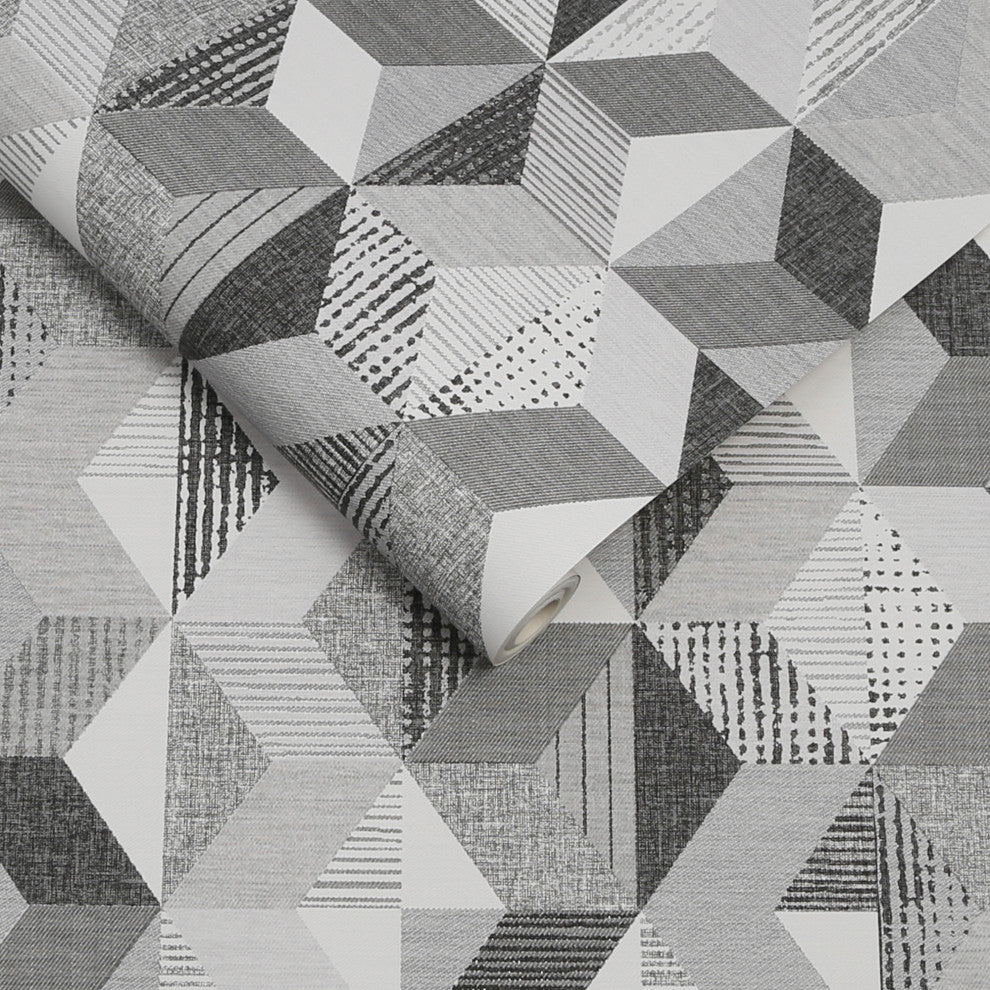 Transform Tribal Geo Mono Peel and Stick Wallpaper
